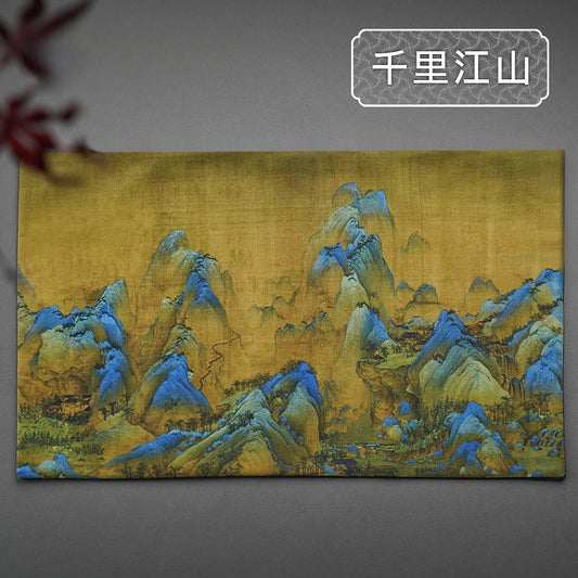 Qianli Jiangshan Tu Table Flag Tea Art Tablecloth Tea Ceremony Accessories