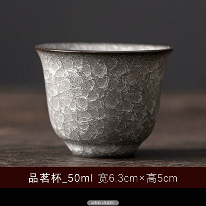 Longquan Celadon Ge Kiln Black Ice Crack Tea Cup and Tea Bowl