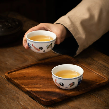 6 chicken pot cups Jingdezhen antique tea cup Kung Fu tea set household master cup