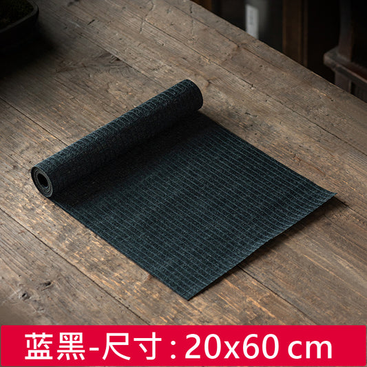 Japanese-style linen kung fu tea cloth, household tea table waterproof and thermal insulation pad, high-end zen tea ceremony tea flag weaving tea party